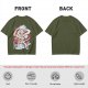 One Piece Gear 5 Luffy Graphic Print Olive T-Shirt