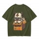 Olive t-shirt with Appa in a box that says Adopt me I'm Lost