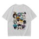 Olive T-Shirt With Pirate Squad Skull Character Print