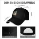 Black Baseball Cap With Halloween Themed Cat Character Print
