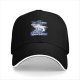 Black Baseball Cap With Shark 'I'm Not Angry Just Hungry' Print