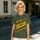 Olive t-shirt with 'Help Me Sarcasm You Are My Only Hope' print