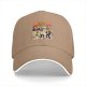 Black baseball cap with Yellow Fiction Simpson-style dance graphic