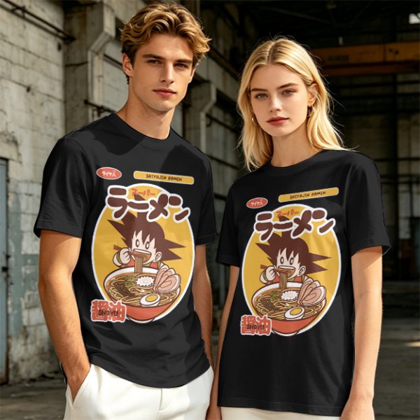 Olive Anime Ramen Graphic T-Shirt