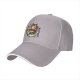 Black baseball cap with cute samurai panda riding a horse graphic