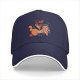 Black Baseball Cap With Funny Anatomy Of The Cat Graphic