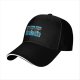 Black Baseball Cap With Thunder Rain Lightning Tarot Card Style Print
