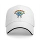 Black baseball cap with cartoon Earth graphic and 'I HATE PEOPLE' text