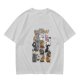 Olive T-Shirt With Cat Loaf Breeds Graphic Print