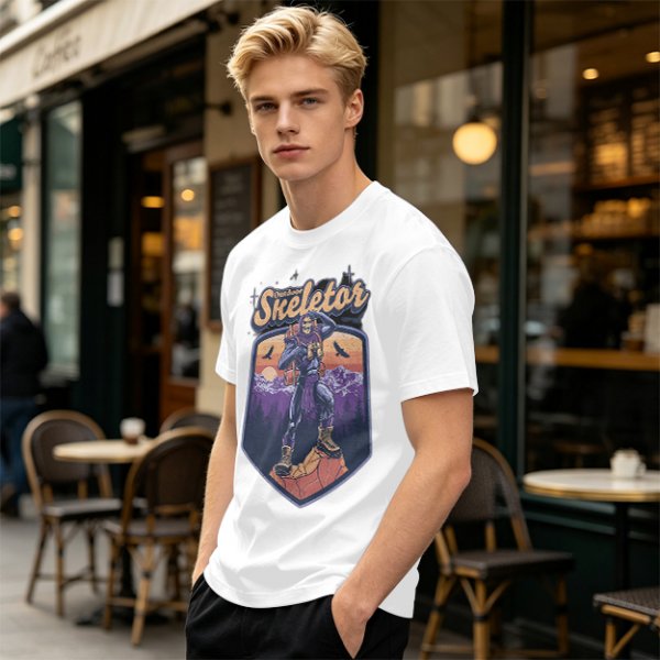 Outdoor Skeletor Hiking Graphic Olive T-Shirt