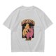 Olive green graphic t-shirt with dog data system print