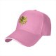 Black Baseball Cap With Distressed Yellow Skull Pirate Emblem