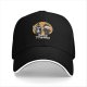 Black baseball cap with 'Stay Trashy' raccoon and opossum punk graphic