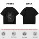 Olive T-Shirt With Cute Black Cat Holding Knife Graphic