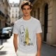 Olive T-Shirt With Cartoon Marshmallow and Burning Character Print
