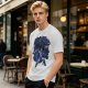 Olive T-Shirt with Skeletor Dark Fantasy Graphic Print