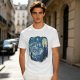 Olive T-Shirt with Starry Night Art Print