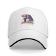 Black baseball cap with retro lifeguard graphic print