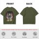 Olive T-shirt with Attack on Titan Colossal Titan Graphic Print