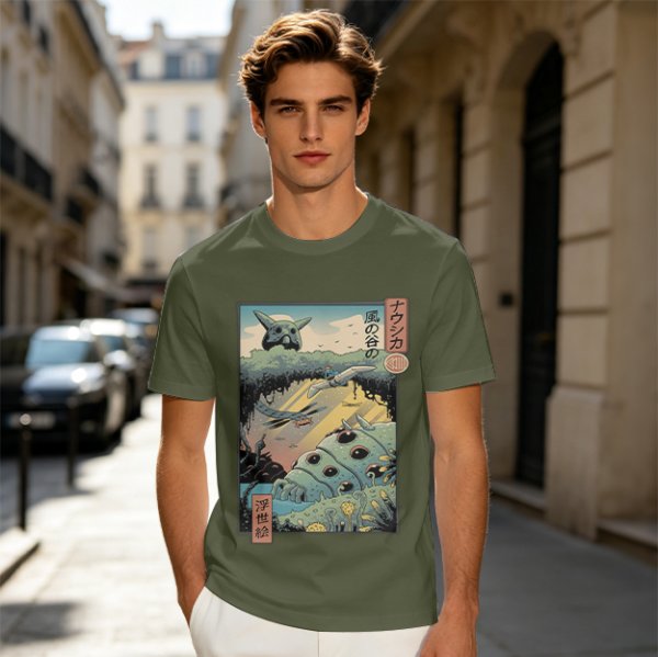 Studio Ghibli Nausicaa of the Valley of the Wind Ukiyo-e Art T-Shirt