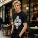 Olive T-Shirt With Golden Girls Ninja Turtle Masks Graphic