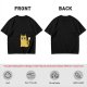Olive Green T-Shirt With Surprised Yellow Tabby Cat Graphic
