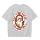 Olive t-shirt with angry chicken holding knife and funny text design