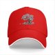 Black baseball cap with cherry blossom tree and skulls graphic