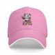 Black baseball cap with panda warrior 'I paused my quest to be here' print