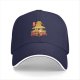 Black Baseball Cap With Anime Silhouette Art Print