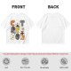Olive T-Shirt With Cute Cat Letter Graphic Design
