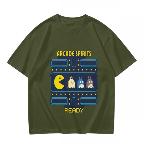 Arcade Spirits Ready Pac-Man Themed Graphic T-Shirt