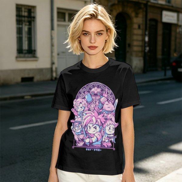 Chrono Trigger Chibi Character Group Graphic T-Shirt