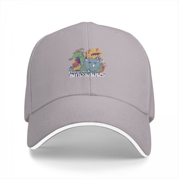 Black baseball cap with Dungeons & Dinosaurs graphic print