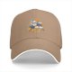 Black baseball cap with cute cats in a box graphic