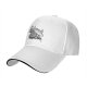 Black Baseball Cap With Detailed Monochrome Dragon Art Print