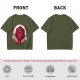 Olive Green T-Shirt With Cartoon D20 Vampire Graphic