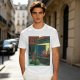 Olive T-Shirt With Surreal Bar Scene Graphic Print