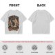 Olive green graphic t-shirt with a high on catip black cat print