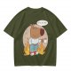 Olive T-Shirt Featuring the 'This Is Fine' Dog Meme Art
