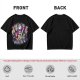 Olive Graphic Tee with Anime Character Group Print