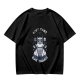 Olive graphic t-shirt with raccoon 'Live Fast Eat Trash' print