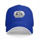 Black baseball cap with grayscale horror girl in bed graphic and DAILY text
