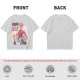 Olive T-Shirt with Friendship Themed Cartoon Crew Print