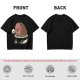 Olive T-Shirt With Funny Hamlet Ham And Skull Graphic Print