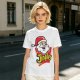 Olive T-Shirt with Santa Claus Jingles Christmas Print