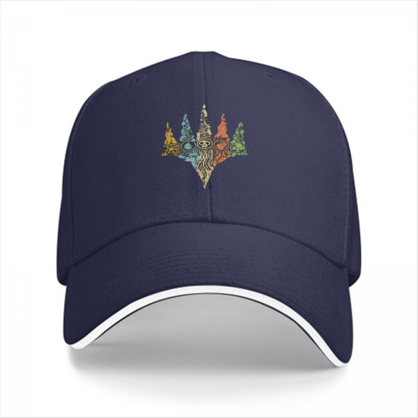 Black Baseball Cap With Magic The Gathering Mana Symbols Artwork