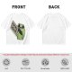 Olive t-shirt with cute frog holding knife and 'Don't mess with me' text