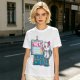 Olive T-Shirt With Cute Artist Cat Art Because Murder Is Wrong Print