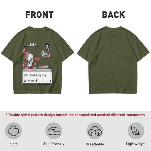 Jon Snow wants to fight Game of Thrones Pokemon style graphic tee